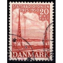 Danmark.  Statsradiofoniens 25 års jubilæum. AFA 317x. Variant: Tekniker i masten. 